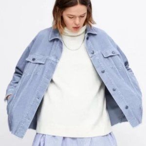 Zara Blue Corduroy Overshirt